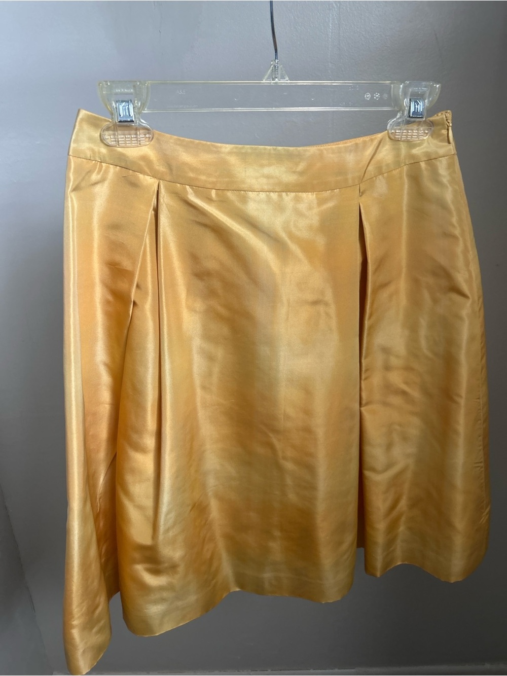 Banana Republic Golden Yellow Satin A-Line Skirt